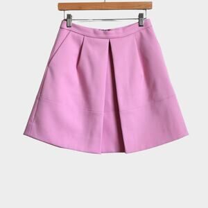 J.CREW Blush Pink Box Pleated Flared Mini Skirt Size 0